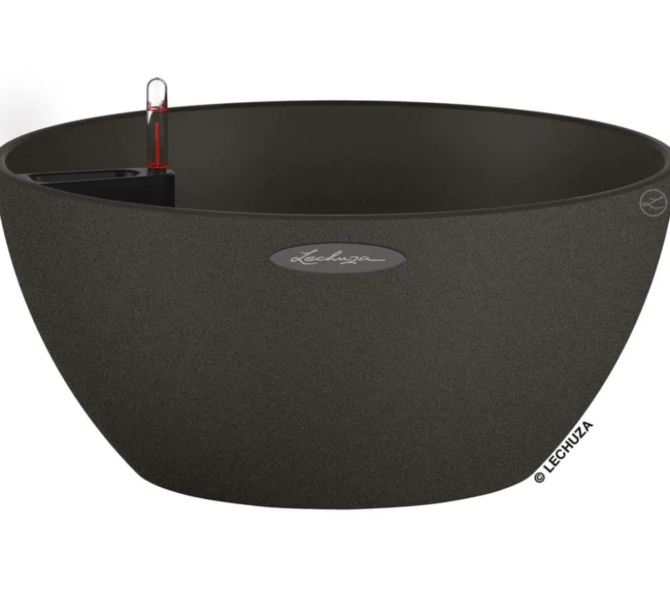 LECHUZA® Kunststoff-Schale 'Cubeto Stone', rund