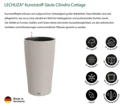 LECHUZA® Kunststoff-Säule Cilindro Cottage inkl. Pflanzeinsatz, konisch