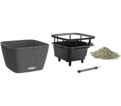 LECHUZA® Kunststoff-Topf Bacino Cottage, quadratisch, ca. B30/H18/T30 cm