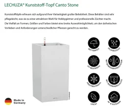 LECHUZA® Kunststoff-Topf Canto Stone, quadratisch