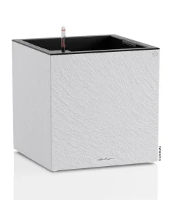 LECHUZA® Kunststoff-Topf Canto Slatestone inkl. Pflanzeinsatz, quadratisch