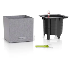 LECHUZA® Kunststoff-Topf Canto Stone, eckig, ca. B14/H13,5/T14 cm