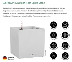 LECHUZA® Kunststoff-Topf Canto Stone, quadratisch