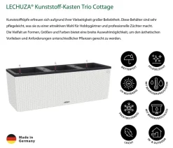 LECHUZA® Polyrattan-Kasten Trio Cottage, rechteckig