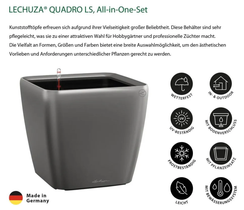 LECHUZA® QUADRO LS, All-in-One-Set