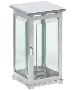 Moll Grablampe, Edelstahl/Facettenglas, ca. B11,5/H20,5/T11,5 cm