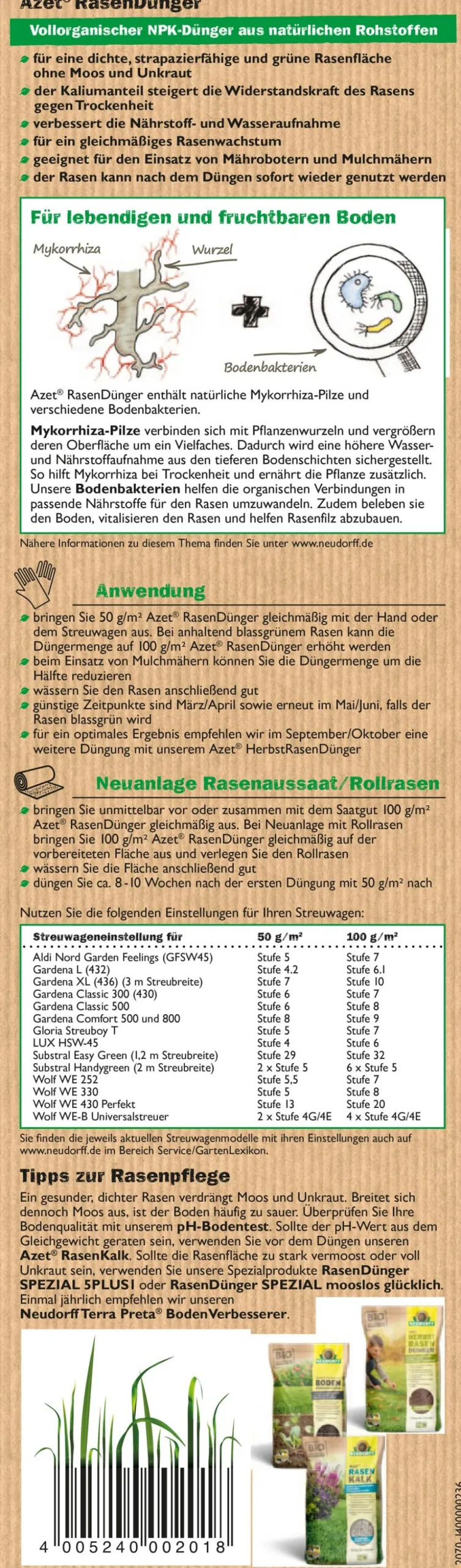Neudorff Azet® Rasendünger