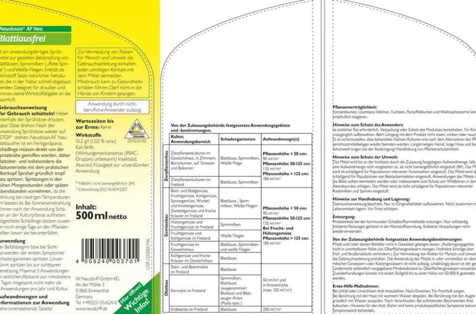 Neudorff Neudosan® AF Neu Blattlausfrei, 500 ml