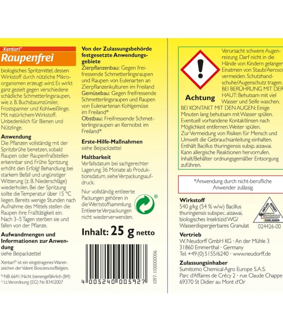 Neudorff Xentari® Raupenfrei, 25 g
