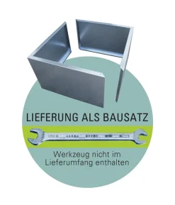 Palatino Stahlblech-Pflanzgefäß Max, anthrazit, ca. B68/H100/T68 cm