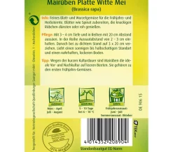 Quedlinburger Samen Mairübe 'Platte Witte Mei'