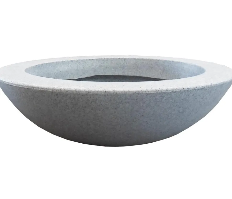 Roto Kunststoff-Pflanzschale Ballett, rund, hellgrau, ca. Ø60/H18 cm