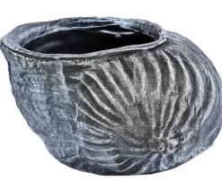 Roto Kunststoff-Pflanztopf Muschel, grau, ca. B40/H25,5/T30 cm