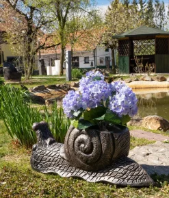 Roto Kunststoff-Pflanztopf Schnecke, bronze, ca. B80/H31/T27,5 cm