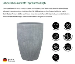 Scheurich Kunststoff-Topf Barceo High, rund