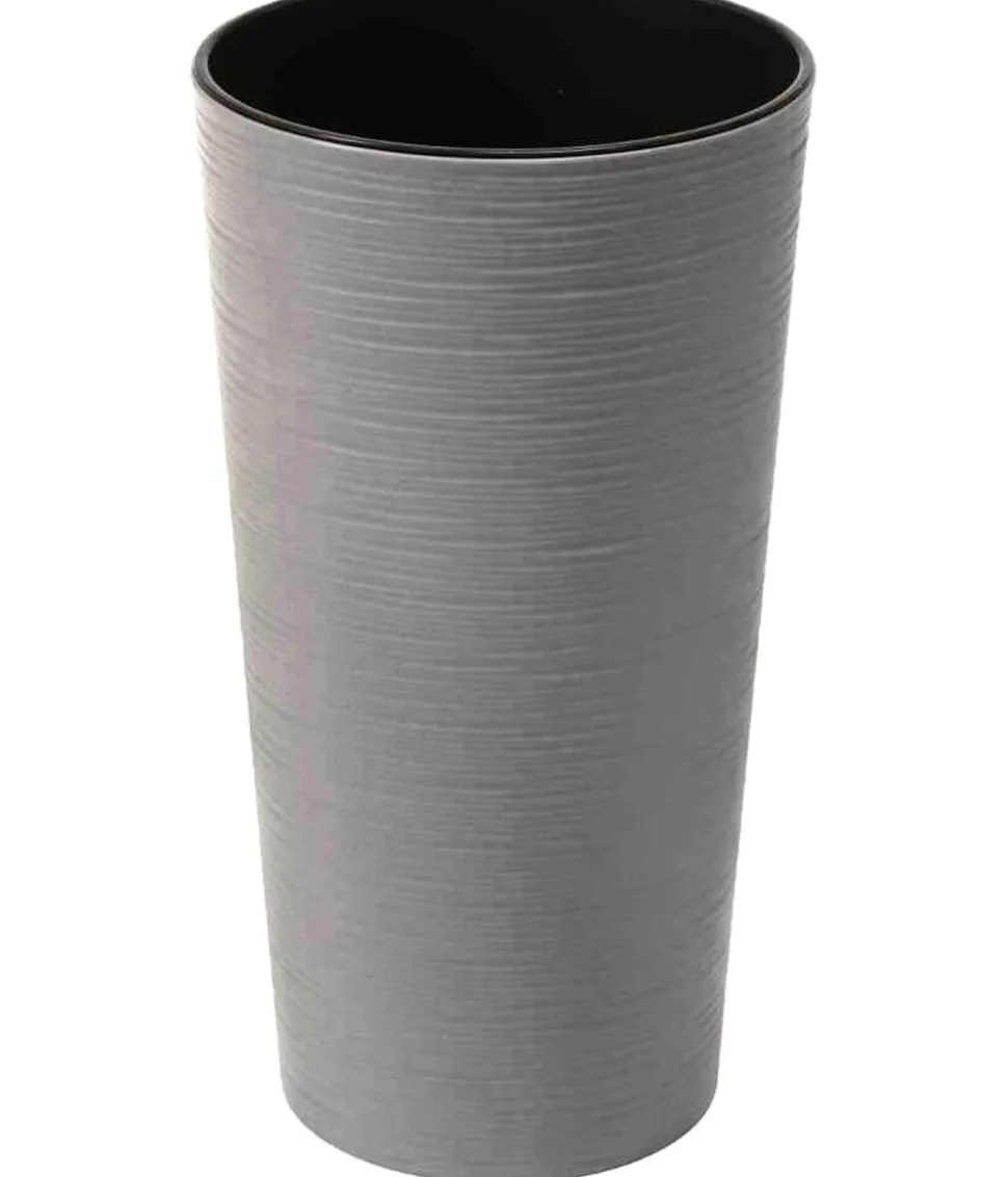 Siena Garden Kunststoff-Topf-Set ECO Locon, konisch, ca. Ø25/H46,5 & Ø30/H57 cm, 2-teilig
