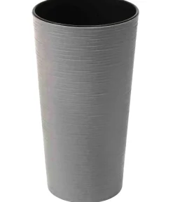 Siena Garden Kunststoff-Säulen ECO Locon, konisch, grau, ca. Ø30/H57 cm, 2er-Set