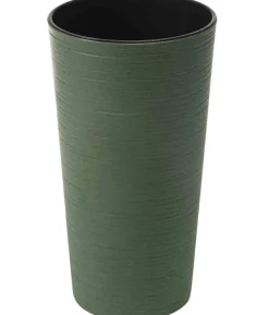 Siena Garden Kunststoff-Topf ECO Locon, konisch, grün, ca. Ø25/H46,5 cm, 2er-Set