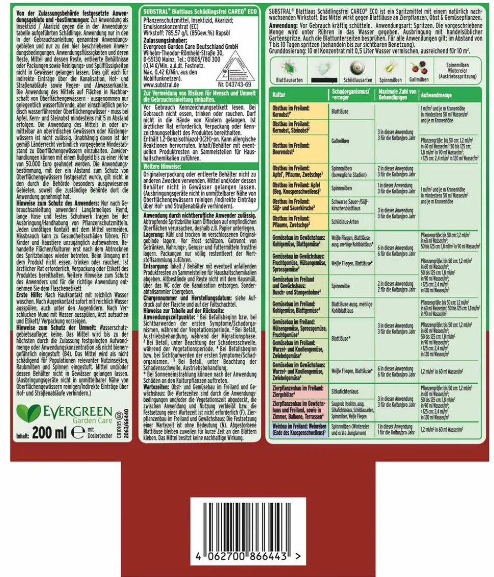 Substral® Blattlaus Schädlingsfrei Careo® Eco, flüssig, 200 ml